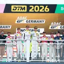 Strahlende Gesichter auf dem Podium des Samstagsrennens