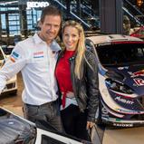 Andrea Kaiser und Sébastien Ogier, Pressekonferenz Central European Rally, 16. Oktober 2023 in München