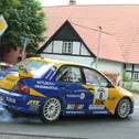 Führender im ADAC Rallye Masters: Hermann Gaßner im Mitsubishi Lancer 