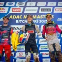 Das ADAC MX Masters-Podium in Bitche (v.l.): Nagl, Everts, Tixier
