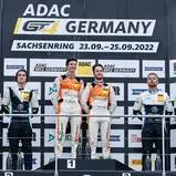 Das Podium der ADAC GT4 Germany vom Sonntag