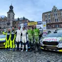 Die Sieger der 58. ADAC Rallye Erzgebirge werden auf dem Markt Stollberg gefeiert