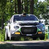 Marijan Griebel hat mit seinem Beifahrer Tobias Braun im Citroën C3 Rally2 die besten Karten im Titelkampf