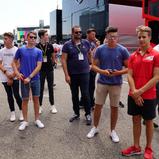 ADAC Formel 4, Hockenheim, Charles Leclerc, Ferrari, Niklas Krütten (Van Amersfoort Racing), Arthur Leclerc (US Racing CHRS), Gianluca Petecof (Prema Powerteam), Théo Pourchaire (US Racing CHRS) und Roman Stanek (US Racing CHRS)