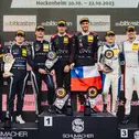 Das Podium des elften Saisonlaufs am Hockenheimring Baden-Württemberg