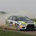 Der Gejagte im Sulinger Land: Hermann Gaßner Junior führt Im Mitsubishi Lancer R4 die DRM an