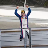 Der ehemalige Förderpilot David Beckmann fuhr in Monza einen Start-Ziel-Sieg in der GP3 ein