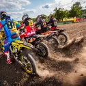 Starttraining des Team Germany v.l.n.r.: Brian Hsu (Suzuki), Maximilian Nagl (Husqvarna), Henry Jacobi (KTM) und Dennis Ullrich (Suzuki)