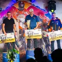 Die Sieger der ADAC MX Masters Young Talent Teamwertung (v.l.): Marco Schmicker, Matthias Kiok, Aigar Leok