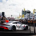 Der weiterentwickelte Porsche 911 GT3 R bei der Weltpremiere am Nürburgring