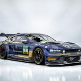 Im blauen Ford Mustang GT3 #1 mit goldenen Akzenten nehmen Max Reis und Emil Gjerdrum Platz (Foto: Haupt Racing Team)