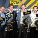 Die „Road to DTM“-Sieger 2026 Michael Schrey, Finn Zulauf, Denny Berndt und Lachlan Robinson (l-r)