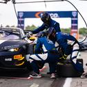 Reifenwechsel-Training beim Red Bull Team Abt am Lamborghini von Luca Engstler