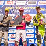 Das ADAC MX Youngster Cup Podium in Dreetz (v.l.): Smulders, Skovbjerg, Fredsoe
