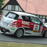 Platz drei nach der ersten Halbzeit: Youngster Johannes Dambach im Suzuki Swift