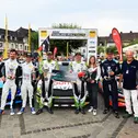 Das Podium der ADAC Saarland-Pfalz Rallye