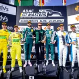 Das Podium des ersten Laufs auf dem Sachsenring