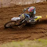 Patriks Cirulis machte sich mit dem Laufsieg im ADAC MX Junior Cup 85 selbst ein Geburtstagsgeschenk