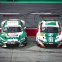 Neuer Look: die beiden Land-Audi R8 LMS