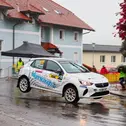 Fulminanter Beginn, jähes Ende: Cave/Furniss im Corsa-e Rally des Myerscough College
