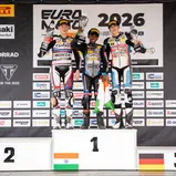 #41 Fillin Lorenz / AMC Sachsenring e. V. im ADAC / Honda, #91 Jaden Immanuel / F.Koch Rennsp./ADAC WTB e.V / Honda, #96 Collin Langer / AMC Sachsenring e. V. im ADAC / KTM, ADAC Junior Cup Sachsenring (Foto: Dino Eisele)