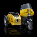ADAC Klassik präsentiert auf der Klassikwelt Bodensee 2026 das erst kürzlich behutsam überarbeitete ADAC Straßenwacht Gespann Nr. 328, eine BMW R60/2 von 1962. (Foto: Dörre Fotosdesign)
