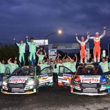 #1 Griebel, Marijan / Kremer, Ella / Škoda Fabia RS Rally2 und #4 Rostek, Dennis / Kopczyk, Stefan / Škoda Fabia RS Rally2, ADAC Rallye Stemweder Berg 