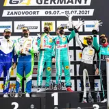 #26 / Team Allied-Racing / Porsche 718 Cayman GT4 CS MR / Tom Kieffer / Christian Kosch, #27 / Team Buchbinder Rent-a-Car / Porsche 718 Cayman GT4 CS MR / Stephan Grotstollen / Georg Braun, #9 / Overdrive Racing / Porsche 718 Cayman GT4 CS MR / Tano Neuma