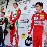 ADAC Formel 4, Oschersleben, Podium, Mick Schumacher, Thomas Preining, Joey Mawson