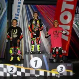 Podium Rennen 2 Klasse O-160, ADAC Mini Bike Cup: Till Trinks, Ben Warzecha, Paul Weinhold (v.l.n.r.), Cheb