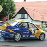Führender im ADAC Rallye Masters: Hermann Gaßner im Mitsubishi Lancer 