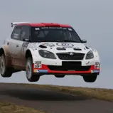 Hat im Erzgebirge noch eine Rechnung offen: Mark Wallenwein im Skoda Fabia S2000