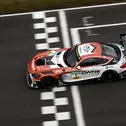 Der Mercedes-AMG GT3 von Landgraf-Motorsport überquerte im Sonntagsrennen als Erster die Ziellinie