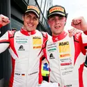Alexander Fach und Alexander Schwarzer freuten sich über ihr erstes Gesamtpodium im ADAC GT Masters