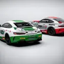 Heck der beiden Mercedes-AMG GT4 von Bremotion, Urheber: Bremotion