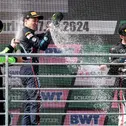 Siegerpodium am Samstag: Mirko Bortolotti, Jack Aitken und Maro Engel (l-r)