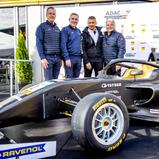 ADAC Motorsportchef Thomas Voss, ADAC Vorstand Lars Soutschka, Tatuus CEO Giovanni Delfino, ADAC Automobilreferent Jürgen Fabry (v.l.)