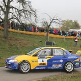 Dritter Sieg im ADAC Rallye Masters nach 2006 und 2013: Hermann Gaßner im Mitsuishi Lancer