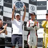 ADAC GT Masters, Nürburgring, Podium, Claudia Hürtgen, Dominik Baumann, Toni Seiler, Jeroen Bleekemolen, Max Sandritter, Jörg Müller
