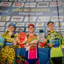 Das ADAC MX Youngster Cup Podium in Tensfeld (v.l.): Skovbjerg, der neue Tabellenführer Mesters und Fredsoe