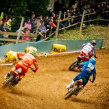 ADAC MX Masters, Bielstein, Jeffrey Dewulf ( Belgien / KTM / Motorshop Desmet-KTM ) und Tim Koch ( Deutschland / KTM / KTM Sarholz Racing Team )