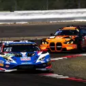 Der Kampf an der Tabellenspitze: Zulauf/Hirsiger im Lamborghini gegen Zimmermann/Fourie im BMW