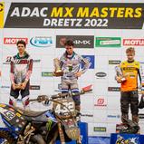 Tageswertung beim ADAC MX Junior Cup 125 v.l.n.r.: Julius Mikula ( Tschechien / KTM ), Ivano Van Erp ( Niederlande / Yamaha / SHR Motorsports ) und Vitezslav Marek ( Tschechien / KTM )