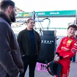 Markus Kuhn, Sebastian Vollmer und Tom Kalender / „Motorsport meets American Football Day“ auf dem Dekra Lausitzring