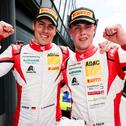 Alexander Fach und Alexander Schwarzer freuten sich über ihr erstes Gesamtpodium im ADAC GT Masters