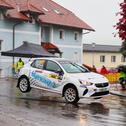 Fulminanter Beginn, jähes Ende: Cave/Furniss im Corsa-e Rally des Myerscough College