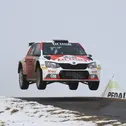 Höhenflug: Dominik Dinkel im Skoda Fabia R5 sichert sich den 2. Gesamtrang