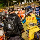 Finn Lange ( Deutschland / KTM / KTM GST BERLIN RACING / ADAC HANSA MX JUNIOR TEAM ) und Max Meyer ( Deutschland / Yamaha / MEYER RACING ) beim ADAC MX Junior Cup 125
