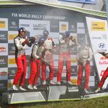 ADAC Rallye Deutschland, Toyota Gazoo Racing WRT, Sebastian Marschall, Kris Meeke, Martin Järveoja, Ott Tänak, Miikka Anttila, Jari-Matti Latvala, Podium