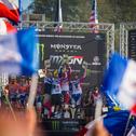MXON Team Germany 2016 Maggiora, Im Bild Siegerehrung MXON Wertung, Team Frankreich/Holland/USA auf den Plaetzen 1-3